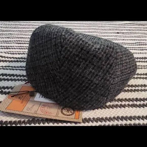 Tilley Endurables Harris Tweed Newsboy Cap Brown Sz S Wool Scotland NWT